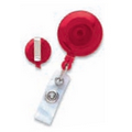 Round Translucent Plastic Clip-on Badge Reel